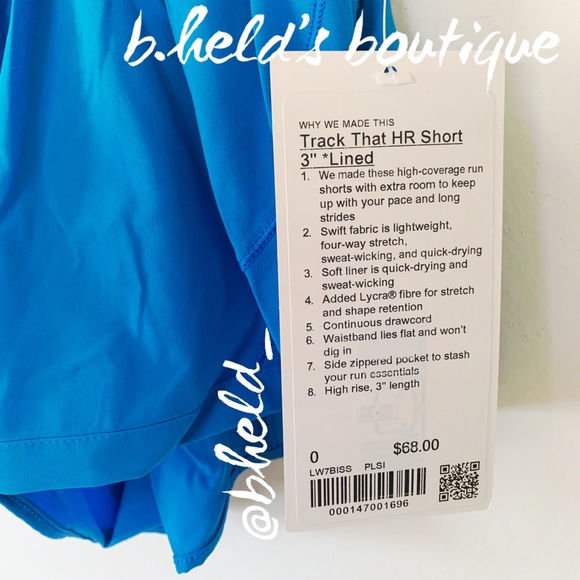 lululemon Track That High-Rise Lined Short 3" in Poolside Blue Size 0 New NWT - Picture 3 of 12